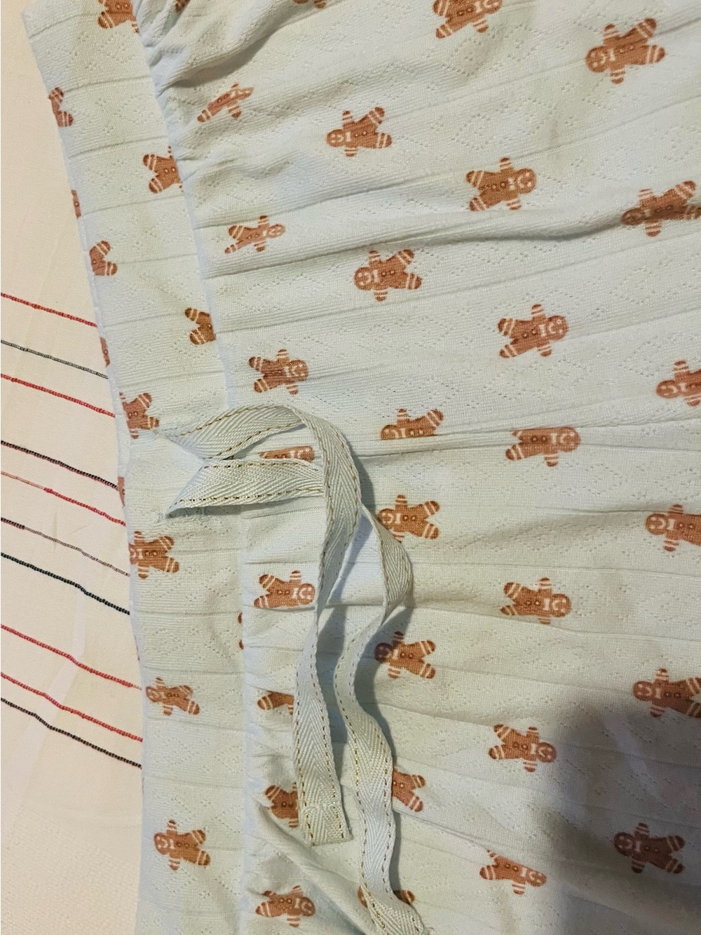 Light Blue Gingerbread Print Pajama Set - Picture 4 of 4